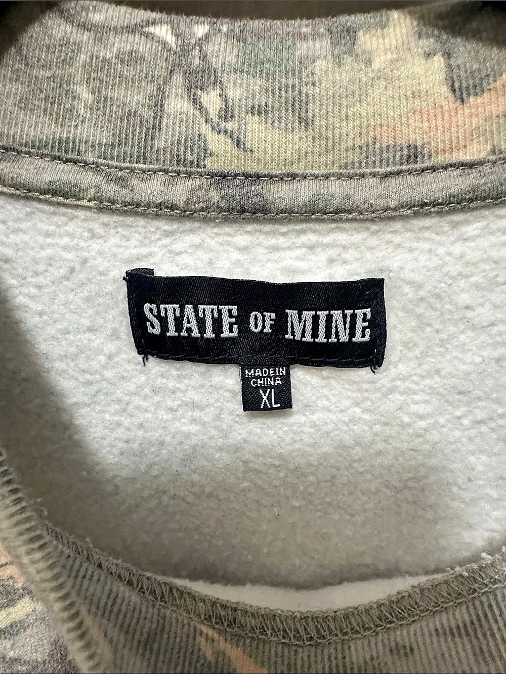 State of Mine Camo Letters State Sweatshirt - Missouri Camo Sweatshirt Men's XL - Picture 4 of 4